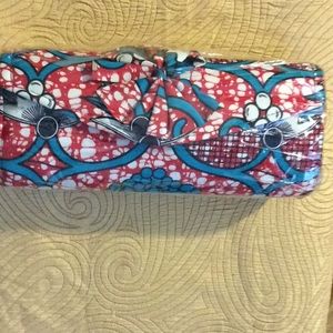 New, Medium red & blue authentic African print